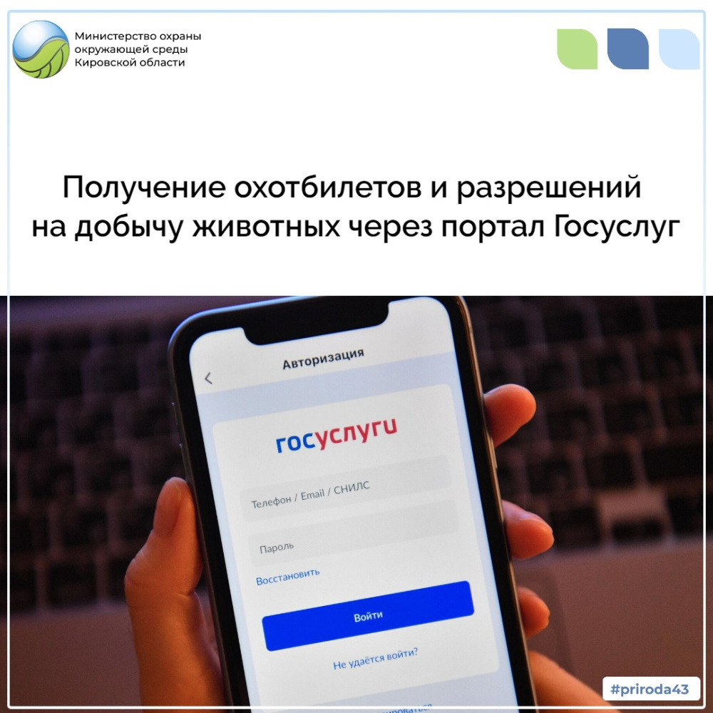 Получение охотничьих билетов и разрешений на добычу охотничьих ресурсов через портал Госуслуг