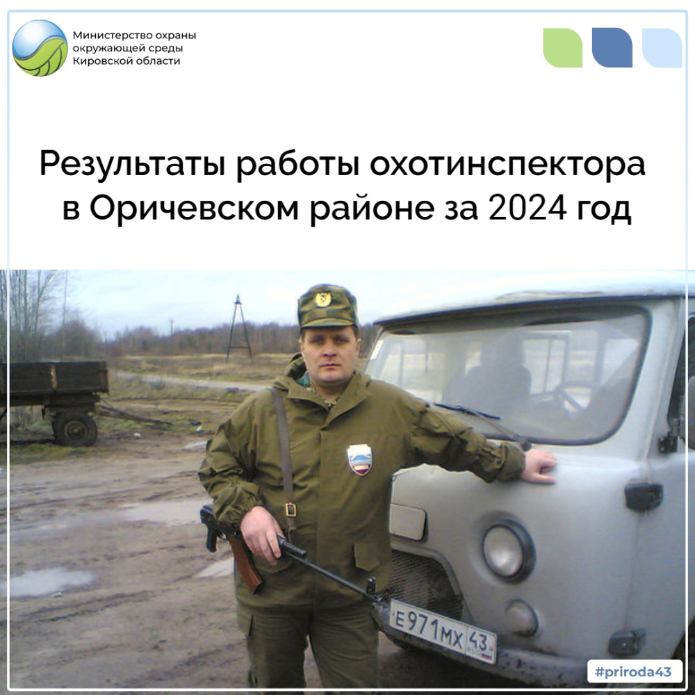 Результаты работы государственного охотинспектора в Оричевском районе