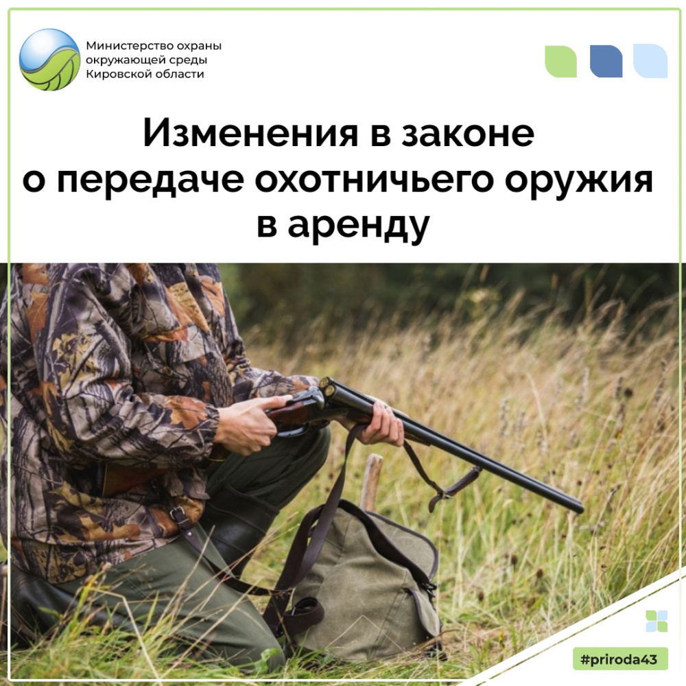 Госдума в окончательном чтении приняла закон о передаче охотничьего оружия в аренду по договору!
