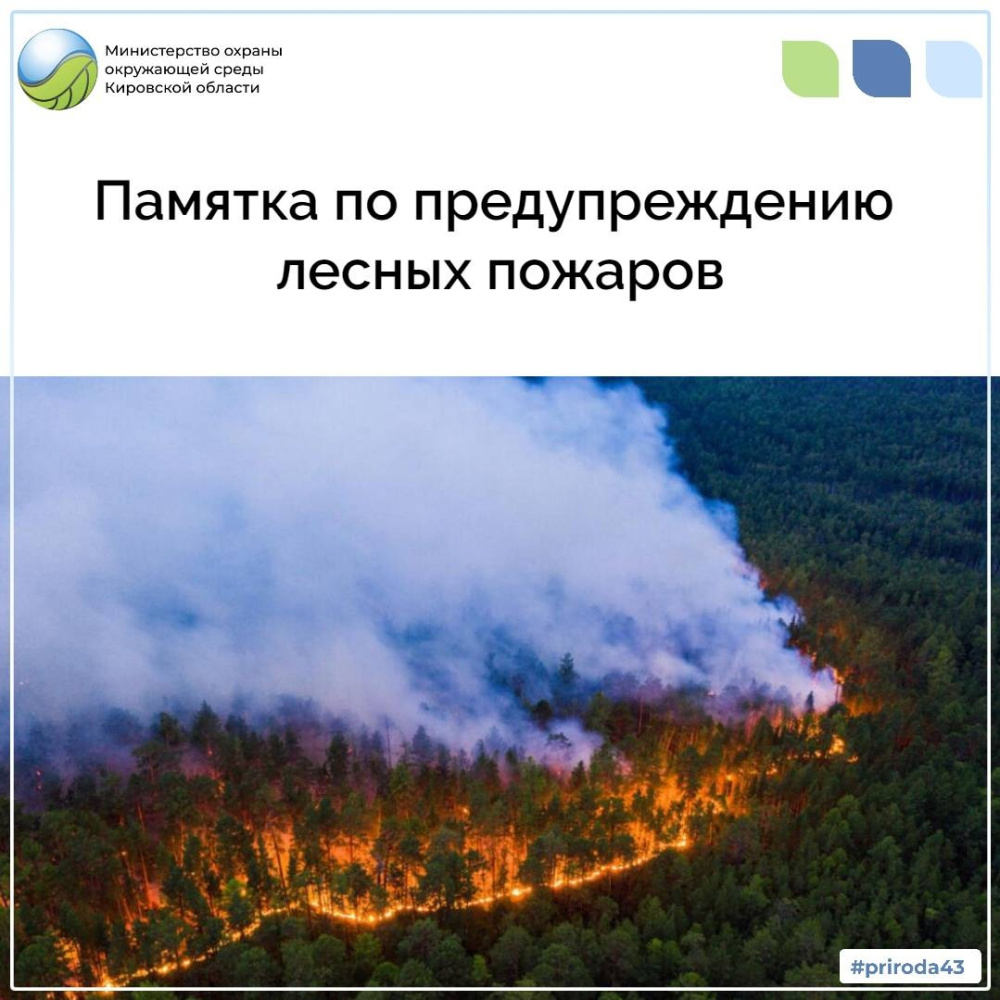 Памятка по предупреждению лесных пожаров 