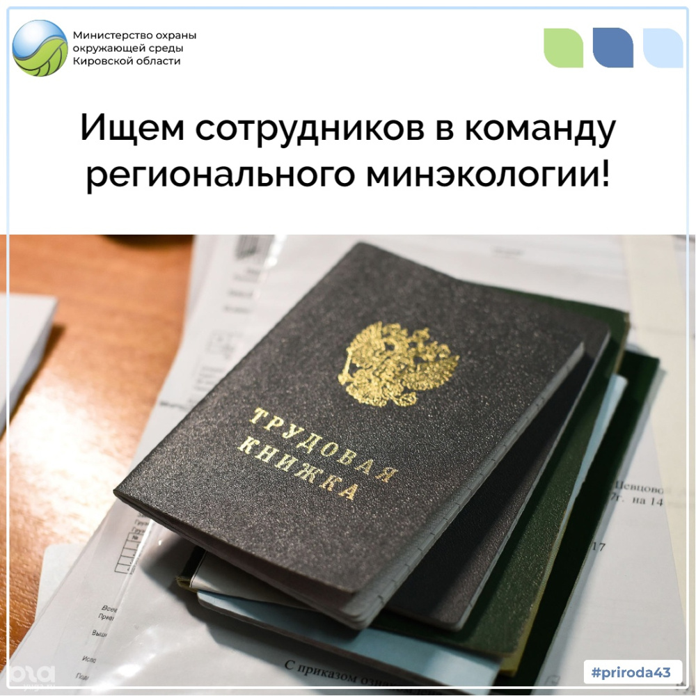 Ищем сотрудников в команду регионального минэкологии