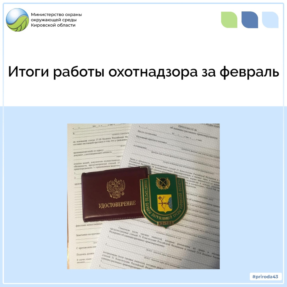 Итоги работы охотнадзора за февраль