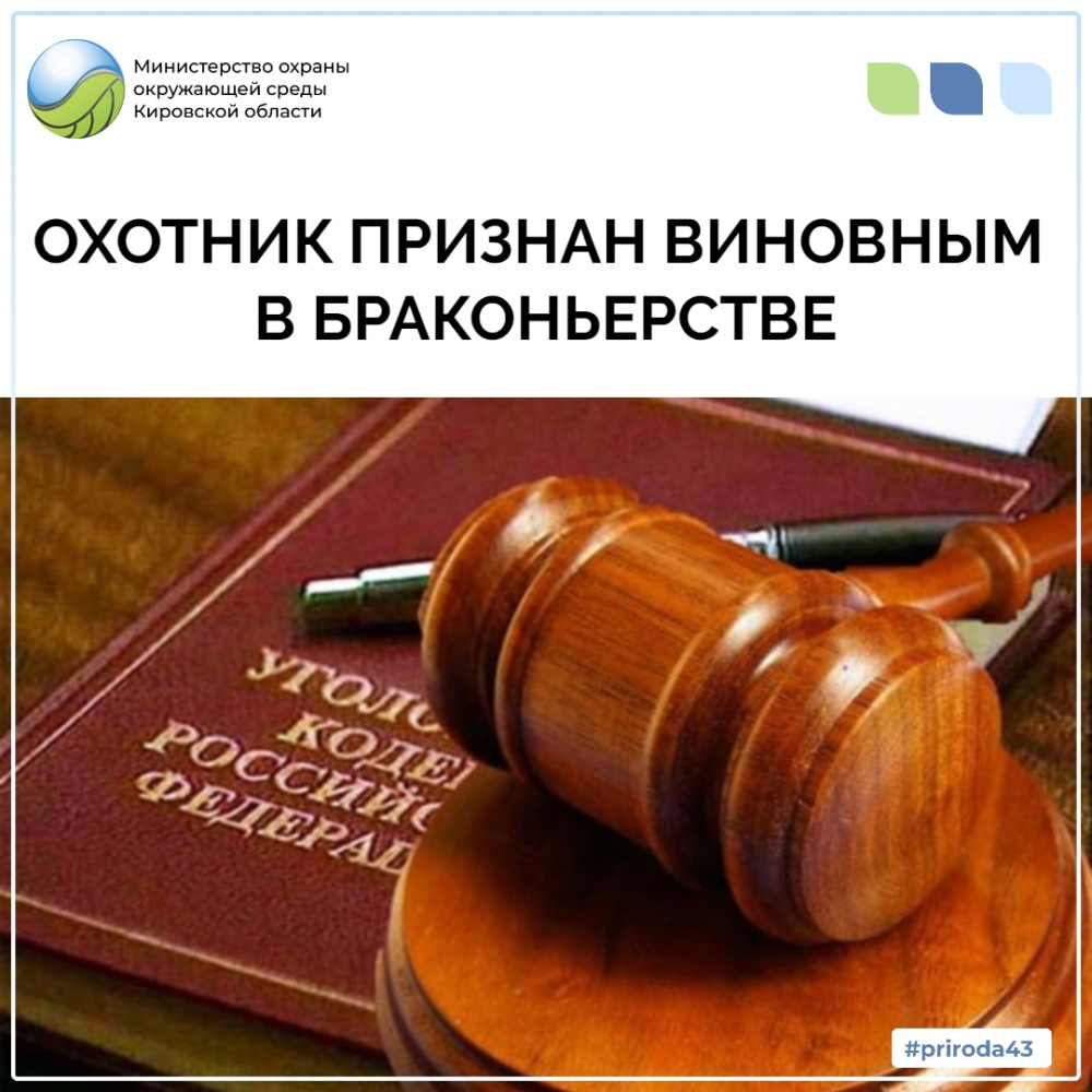 Охотник призван виновным в браконьерстве 