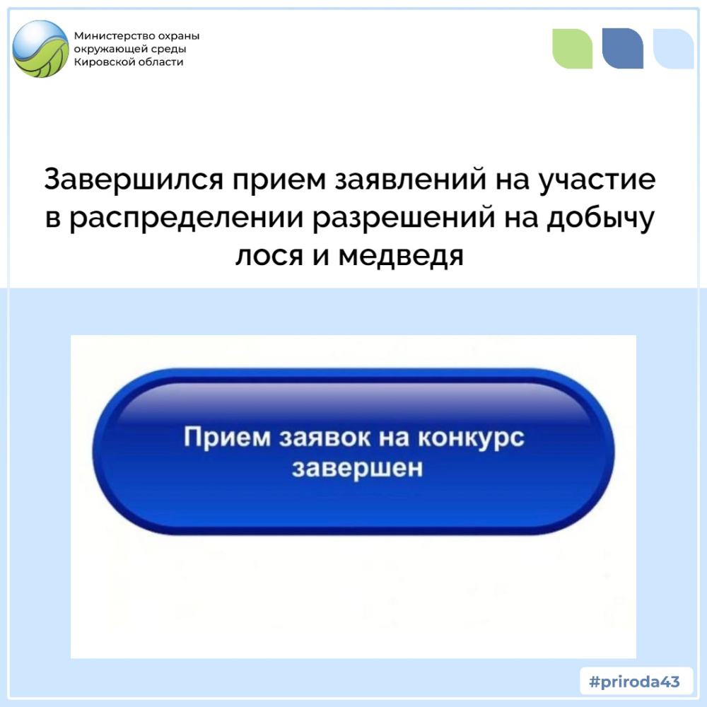Завершился прием заявлений на участие в распределение разрешений на добычу лося и медведя